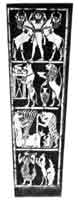 Пластинка с перламутровой инкрустацией. Украшение арфы из царских гробниц Ура. Ок. 2600 г. до н. э. 