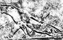 Умирающая львица. Рельеф из дворца Ашшурбанипала в Ниневии. Середина VII в. до н. э. Лондон. Британский музей