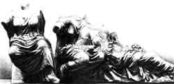Фидий и его ученики. Три богини, с восточного фронтона Парфенона. Лондон. Британский музей