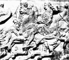 Фидий и его ученики.. Всадники. Фрагмент фриза Парфенона. Лондон. Британский музеи
