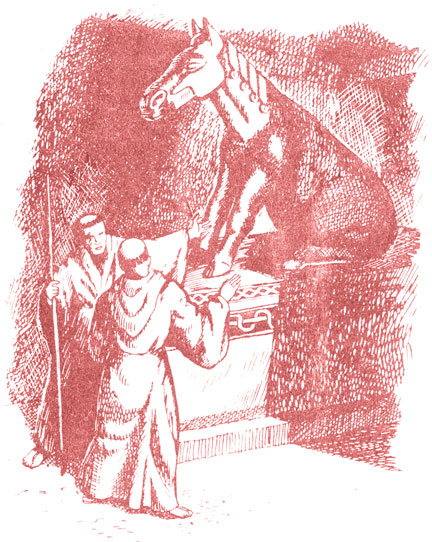 'Лошадиный бог' из Тайясаля (рисунок американского художника Ли Тышлера)