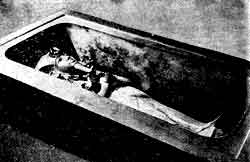 Первый антропоидный гроб внутри кварцитового саркофага