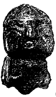 Скульптурные изображения человека из пещеры Эль-Вад на горе Кармел.