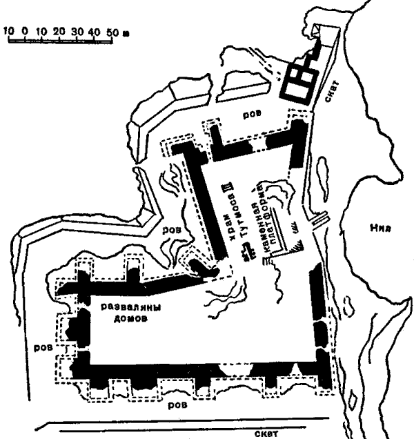 Крепость XII династии в Семне (Эфиопия). План.