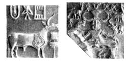 Образцы печатей с иероглифическими надписями из Мохенджо-Даро