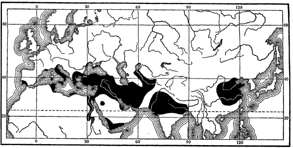 Рабовладельческие государства в середине I тысячелетия до н. э. (закрашены чёрным)
