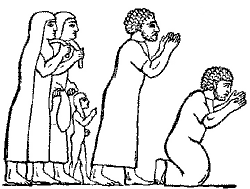 Пленные жители Палестины. С ассирийского рельефа начала VII в. до н. э. 