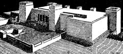 Хуррито-арамейский храм в Гузане (городище Телль-Халаф в Северной Месопотамии). X в. до н. э. Реконструкция. 