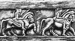 Лидийские всадники. Надгробный каменный рельеф. VI в. до н. э