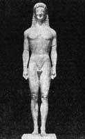 Статуя Аполлона Тенейского. Середина VI в. до н. э. Мрамор.