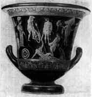 Краснофигурпый сосуд из Орвието с изображением аргонавтов. Аттическая живопись в стиле Полигнота. Середина V в. до н. э.