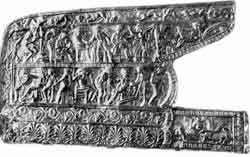 Золотая обкладка налучья из Чертомлыцкого кургана. Греческая работа  IV в. до н. э.
