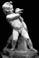 Мальчик с гусем. Скульптура Боэфа. II в. до н. э. Мрамор.