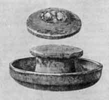 Зернотёрка. Глиняная модель из ханьских погребений.
