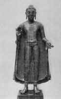 Медная статуя Будды из Султангаджа (Бенгалия). Начало V в. н. э.