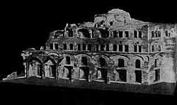 Инсула (римский многоэтажный жилой дом). II в. н. э. Модель по раскопкам на улице Джулио Романе в Риме.
