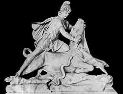 Бог Митра,  закалывающий быка. III в. н. э. Мрамор.
