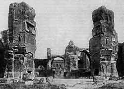 Развалины терм императора Каракаллы в Риме.  III в. н.э.