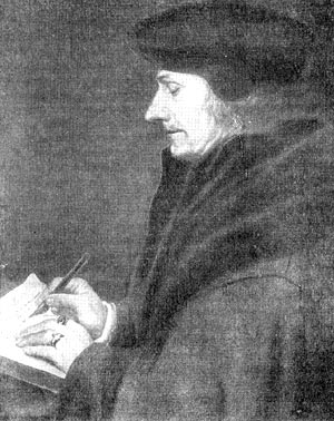 Эразм Роттердамский. Портрет работы Ганса Гольбейна Младшего. 1523 г.