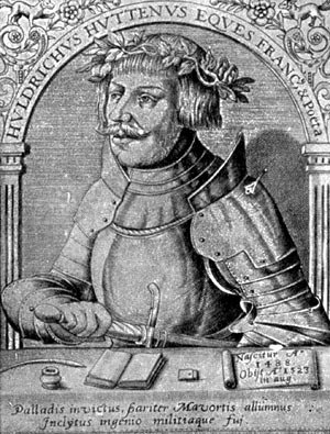 Ульрих фон Гуттен. Гравюра 1598 г.