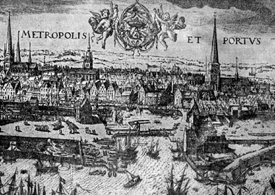 Копенгаген в XYI в. Фрагмент гравюры Виекса.