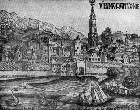 Вена. Гравюра 1493 г.