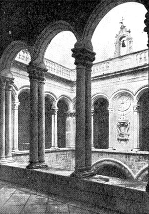 Внутренняя галерея дворца в Дубровнике. XV в.