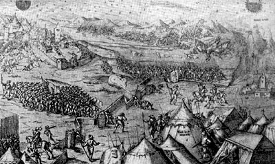 Битва валахов с турками у Тырговище 16 октября 1595 г. Гравюра конца XVI в.
