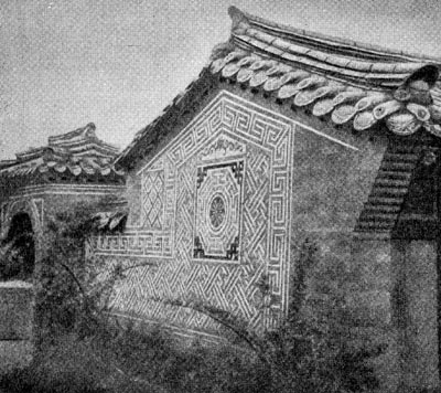 Роспись наружных стен дворца Чхандок в Сеуле. Конец XVI в.