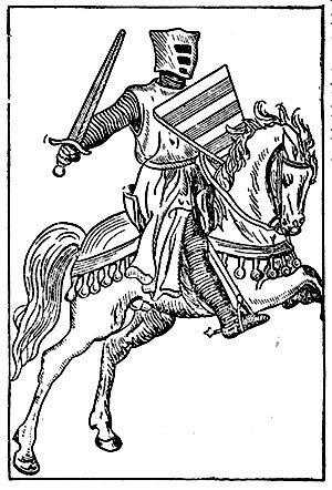 Польский рыцарь. Изображение на печати. XIII-XIV вв.