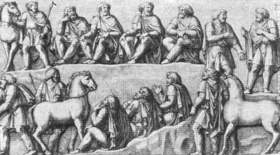 Германское народное собрание (тинг). Рельеф на колонне Марка Аврелия в Риме