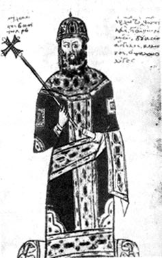 Василевс Михаил VIII Палеолог. Миниатюра (XIV в.)