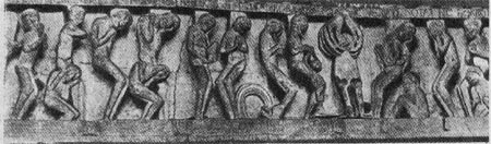 Процессия осуждённых грешников. Фрагмент рельефа собора Сен-Лазар