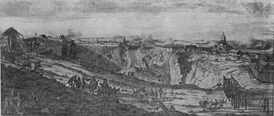 Фалунские рудники. Гравюра И. ван дер Авелена 1791 г.
