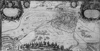 Осада Риги русскими войсками в 1656 г. Гравюра XVII в.