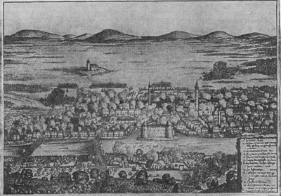 Битва хорватов с турками при Дубице в 1685 г. Современная гравюра.