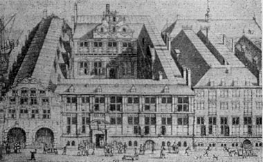 Дом Ост-Индской компании в Амстердаме. Гравюра середины XVII в.