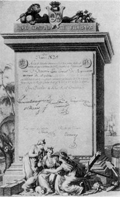 Акция Филиппинской компании. 1785 г.