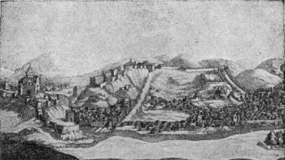 Тбилиси. Гравюра 1686 г.