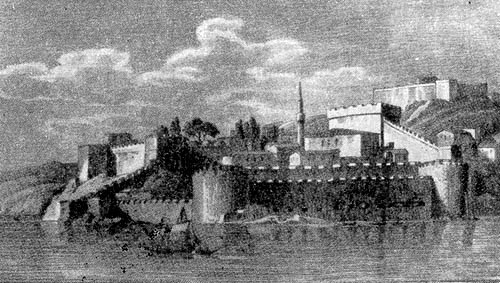 Турецкий форт на берегу Дарданелл. Гравюра А. Л. Кастелана. 1820 г.