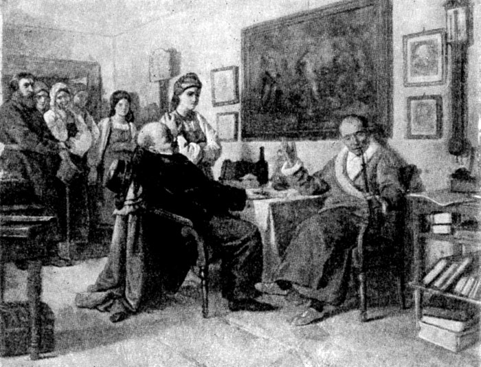 Торг. Н. В. Неврев. 1866 г.