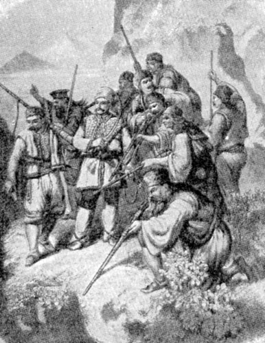 Болгарские повстанцы в горах. Гравюра 1850 г.
