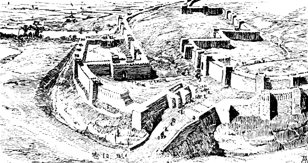 Северо-западная часть столицы Ассирии - гор. Ассура (реконструкция)