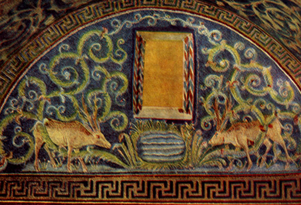 Олени у источника жизни. Мозаика Мавзолея Галлы Плацидии в Равенне. Вторая четверть V в.