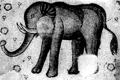 Слон. Мозаика Мартирия Селевкии. Антиохия. VI в.
