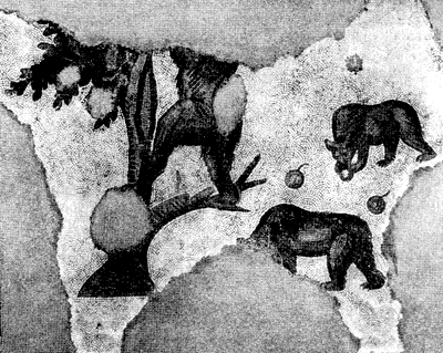 Медведи. Мозаика, украшавшая пол Большого дворца в Константинополе. Вторая половина VI в. (?) 