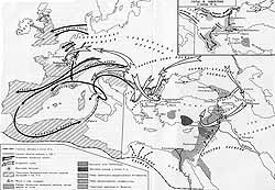 Карта. Империя в конце  IV - первой половине V в. (до 457 г.)