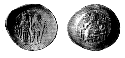 Византийская монета с изображением императора Алексея I Комнина (1081-1118 гг.). Париж. Кабинет медалей 