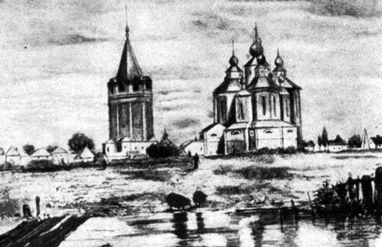 Черкасск в начале XIX века. Старинная гравюра