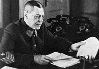 Начальник Генерального штаба Маршал Советского Союза Б. М. Шапошников. 1942 г.